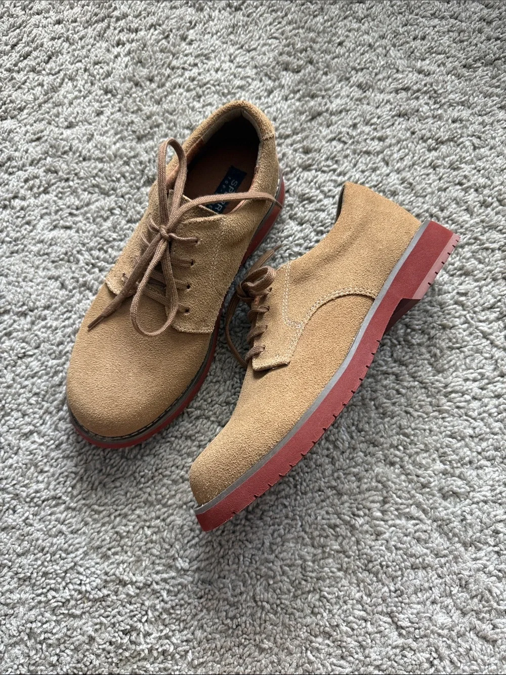 Sperry Boys Light Brown Suede Chukka Boots NWOT 1.5